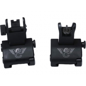 Wilson Combat Flip-Up Sight Set with CSAT Aperture AR-15 Aluminum Black - Wilson Combat