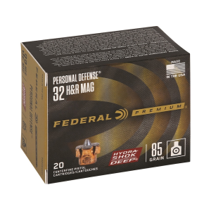 FEDERAL Premium 32 H&r Magnum Ammo 85 Grain FEDERAL Hydra-shok Deep Jacketed Hollow Point Box Of 20
