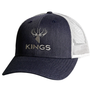KING'S CAMO Men's Embroidered Logo Hat Navy Heather/Light Gray One Size Fits Most