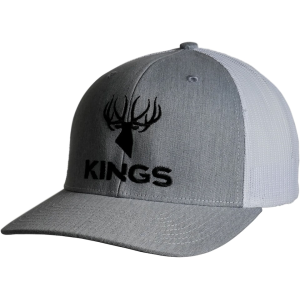 KING'S CAMO Men's Embroidered Logo Hat Heather Gray/White One Size Fits Most