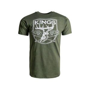 KING'S CAMO Men's Beam Buck T Shirt Heather Military Green Large