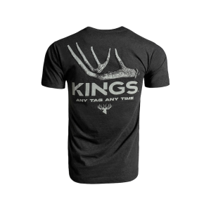 KING'S CAMO Men's Whitetail Shed T Shirt Heather Graphite 2XL