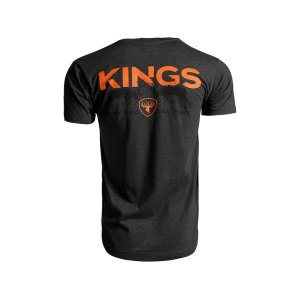 KING'S CAMO Men's Battle T Shirt Heather Graphite 2XL