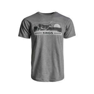 KING'S CAMO Men's Moon Tee T Shirt Heather Gray Large