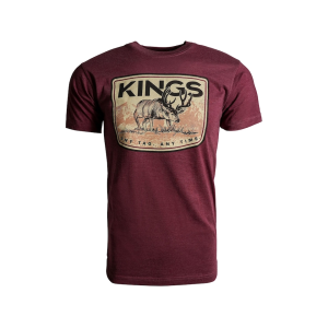 KING'S CAMO Men's Rut T Shirt Heather Burgundy XL