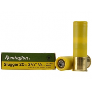 REMINGTON Slugger 20 Gauge Rifled Slug 2-3/4" 5/8oz Box Of 15