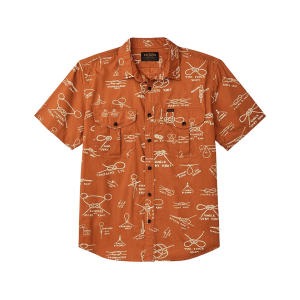 FILSON Men's Washed Feather Shirt Bourbon/Knots Large