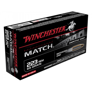 WINCHESTER Match 223 Remington Ammo 69 Grain Sierra Matchking Jacketed Hollow Point Box Of 20