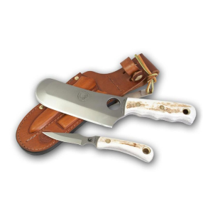 Knives of Alaska Triple Knife Combination Fixed Blade Knife Set D2 Tool Steel Blades Stag Handles - Knives Of Alaska
