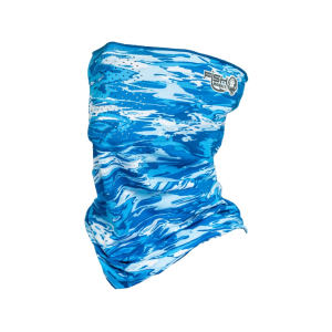 Fish Monkey Men's Faceguard Neck Gaiter Blue Water Camo One Size Fits Most - Fish Monkey