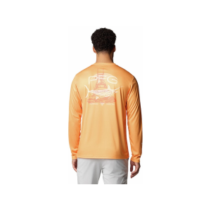 Columbia Men's Terminal Tackle PFG Tarpon Rise Shirt Summer Orange/Marlin Rise 2XL - Columbia