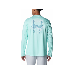 Columbia Men's Terminal Tackle PFG Tarpon Rise Shirt Gulf Stream/Tarpon Rise Medium - Columbia