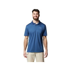 Columbia Men's PFG Solar Stream Short Sleeve Polo Shirt Carbon 2XL - Columbia