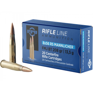  8x56mm Rimmed Hungarian 208 Grain Full Metal Jacket Box Of 20 Ammo