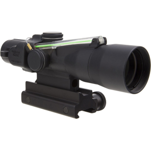 Trijicon Military Overrun ACOG Rifle Scope 3x 30mm Green Illuminated Crosshair 300 BLK Reticle Matte Black TA60 Mount - Trijicon