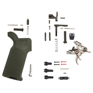 AR-STONER Duty Enhanced Lower Parts Kit with Magpul Magazine Release Button and MOE K2 Grip Olive Drab