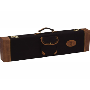 Browning Lona Takedown Fitted Shotgun Case Canvas/Leather Black/Brown - Browning