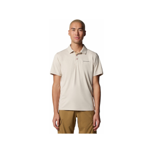 Columbia Men's Sage Peak Knit Polo Dark Stone Heather Medium - Columbia