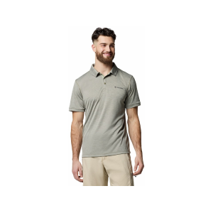 Columbia Men's Sage Peak Knit Polo Stone Green Heather Medium - Columbia