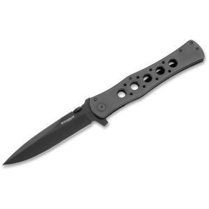 Boker Knives Urban Tank Pocket Knife 4.72" Drop Point 440A Black Blade Steel Handle Gray - Boker Knives