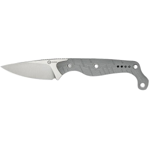 CIVIVI SOKN Fixed Blade Knife 2.82" Drop Point Nitro-V Satin Blade G-10 Handle Gray - Civivi