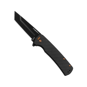 Outdoor Edge Razor VX5 Pocket Knife 3" Tanto Point 420J2 Black Oxide Blade Carbon Fiber Handle Black - Outdoor Edge