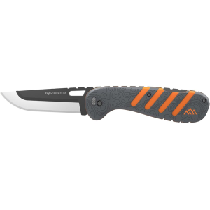 Outdoor Edge Razor HTX Pocket Knife 3.5" Drop Point 420J2 Gray Blade ABS Polymer Handle Orange - Outdoor Edge