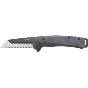 Outdoor Edge Razor XD3 Pocket Knife 3" Sheepsfoot 420J2 Black Oxide Blade Anodized Aluminum Handle Gray - Outdoor Edge