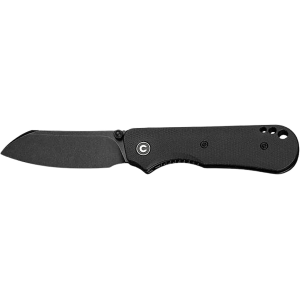 CIVIVI Crabby Pocket Knife 2.7" Drop Point Sandvik 14C28N Black Stonewash Blade Canvas Micarta Handle Black - Civivi