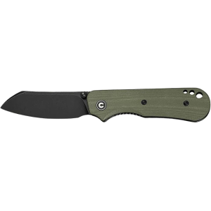 CIVIVI Crabby Pocket Knife 2.7" Drop Point Sandvik 14C28N Black Stonewash Blade G-10 Handle OD Green - Civivi