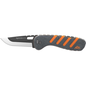 Outdoor Edge Razor HTX Pocket Knife 3" Drop Point 420J2 Gray Blade ABS Polymer Handle Orange - Outdoor Edge