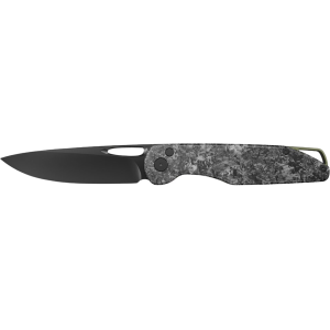 Outdoor Edge Kaytan Pocket Knife 3.3" Drop Point 8Cr14MoV Black Oxide Blade Carbon Fiber Handle Black - Outdoor Edge