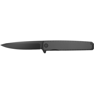 Outdoor Edge Peleus Pocket Knife 3.3" Drop Point 8Cr14MoV Black Oxide Blade G-10 Handle Black - Outdoor Edge