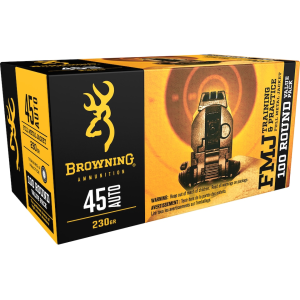 Browning FMJ 45 ACP Ammo 230 Grain Full Metal Jacket Case of 500 (5 Boxes of 100)