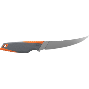 Outdoor Edge Vantex  Fixed Blade Knife 5" Fillet 7Cr17MoV Gray Blade Glass Reinforced Nylon with Textured TPE Handle Gray - Outdoor Edge