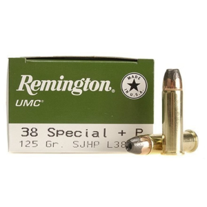 Remington UMC 38 Special +P Ammo 125 Grain Jacketed Hollow Point Case of 500 (10 Boxes of 50) - Remington