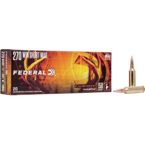 FEDERAL Fusion 270 Winchester Short Magnum (wsm) Ammo 150 Grain Bonded Round Nose Box Of 20