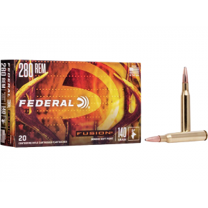 eral Fusion 280 Remington 140 Grain Bonded Round Nose Box Of 20 Ammo