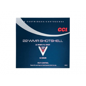 CCI Shotshell 22 Winchester Magnum Rimfire (wmr) Ammo 52 Grain #12 Lead Shot Box Of 20