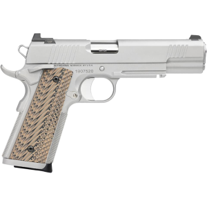 Dan Wesson 1911 Specialist 9mm Luger Pistol 5" Barrel 10+1 Round Stainless Slide Black/Brown Grip Stainless Frame