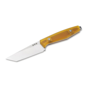 Boker Knives AK1 Fixed Blade Knife 2.99" Tanto Point CPM MagnaCut Satin Blade Ultem Handle Yellow - Boker Knives