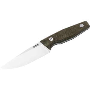Boker Knives AK4 Fixed Blade Knife 3.86" Drop Point CPM-3V Satin Blade Micarta Handle Green - Boker Knives