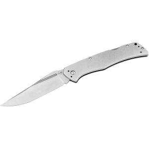 Boker Knives MEK Pocket Knife 4.21" Clip Point Nitro-V Satin Blade Steel Handle Gray - Boker Knives