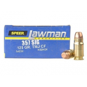 SPEER Lawman Cleanfire 357 Sig Ammo 125 Grain Full Metal Jacket Case Of 1000 (20 Boxes Of 50) 10076683542325 437827