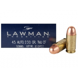 SPEER Lawman Cleanfire 45 Acp Ammo 230 Grain Full Metal Jacket Box Of 50