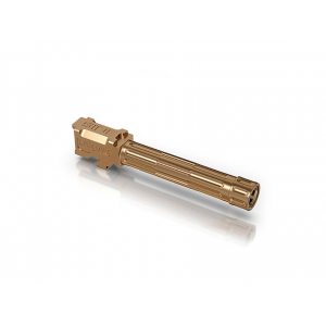 LANTAC Barrel for Glock 19 Fluted 9mm Luger 1 in 10" Twist 1/2"-28 Threaded Stainless Steel Bronze - Lantac