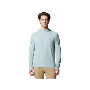Columbia Men's Wild Cast Sun Hoodie Crushed Blue 2XL - Columbia