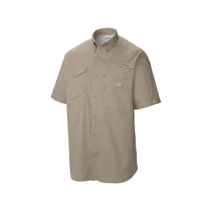 Columbia Men's PFG Bonehead Short Sleeve Shirt Fossil 2XL - Columbia