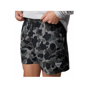 Columbia Men's PFG Rambler Swim Trunks Black Deltahunter Camo XL - Columbia