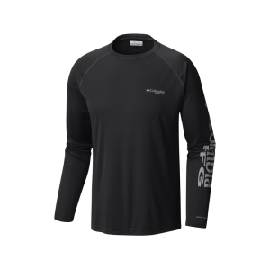 Columbia Men's PFG Terminal Tackle Long Sleeve Shirt Black/Cool Gray XL - Columbia